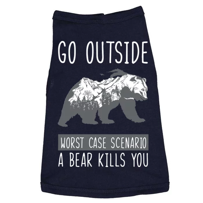 Funny Bear Camping Doggie Tank