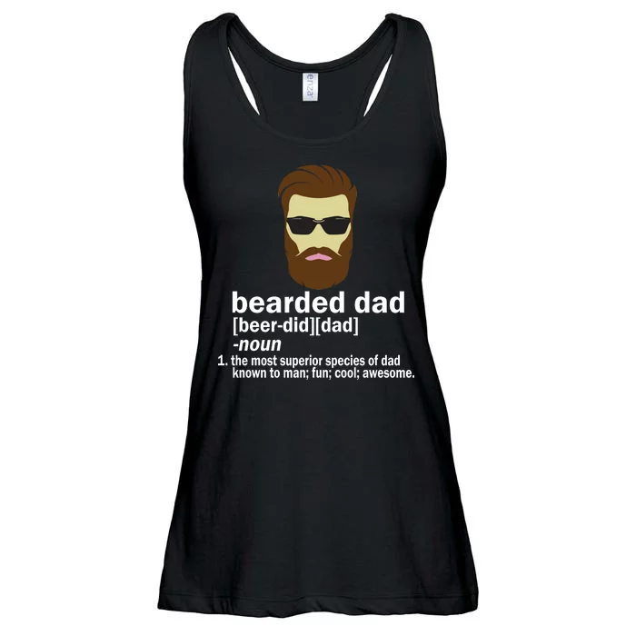 Funny Bearded Dad Definition Ladies Essential Flowy Tank