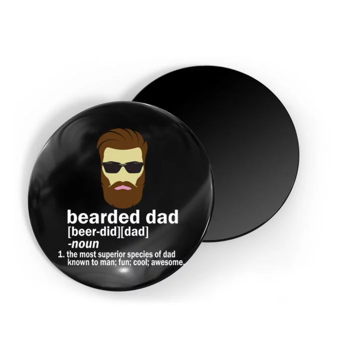 Funny Bearded Dad Definition Magnet