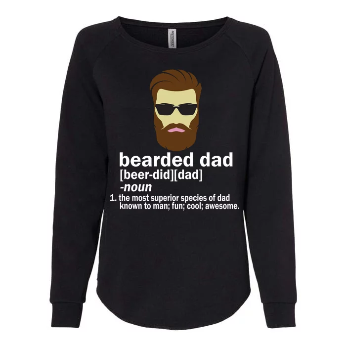 Funny Bearded Dad Definition Womens California Wash Sweatshirt