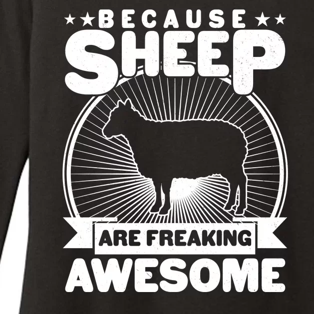 Funny Because Sheep Are Freaking Awesome Womens CVC Long Sleeve Shirt