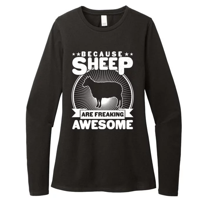 Funny Because Sheep Are Freaking Awesome Womens CVC Long Sleeve Shirt