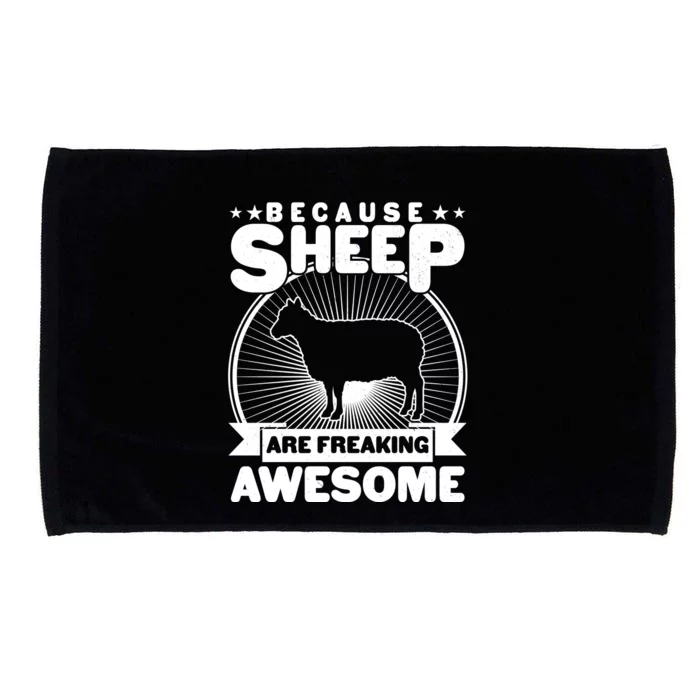 Funny Because Sheep Are Freaking Awesome Microfiber Hand Towel