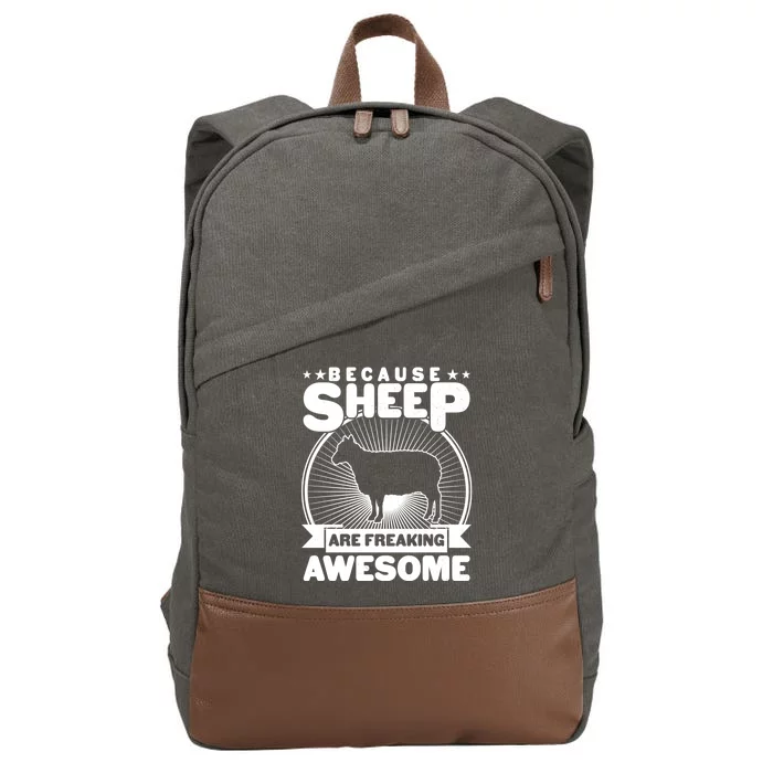 Funny Because Sheep Are Freaking Awesome Cotton Canvas Backpack