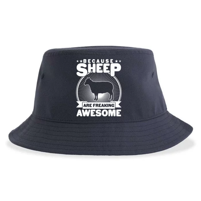 Funny Because Sheep Are Freaking Awesome Sustainable Bucket Hat