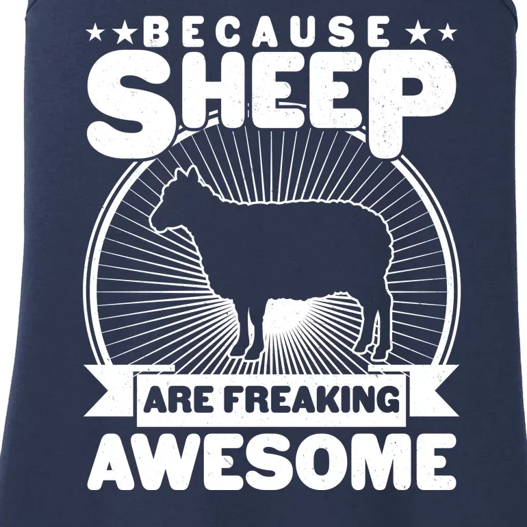 Funny Because Sheep Are Freaking Awesome Ladies Essential Tank