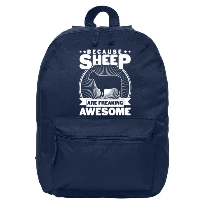 Funny Because Sheep Are Freaking Awesome 16 in Basic Backpack