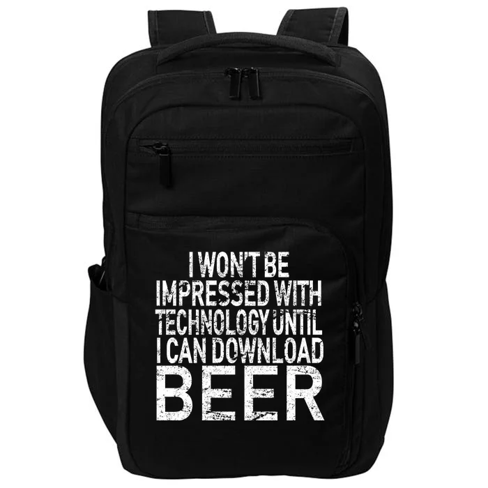 Funny Beer Drinker Impact Tech Backpack