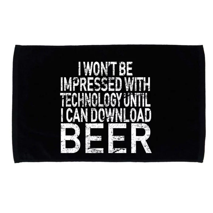 Funny Beer Drinker Microfiber Hand Towel