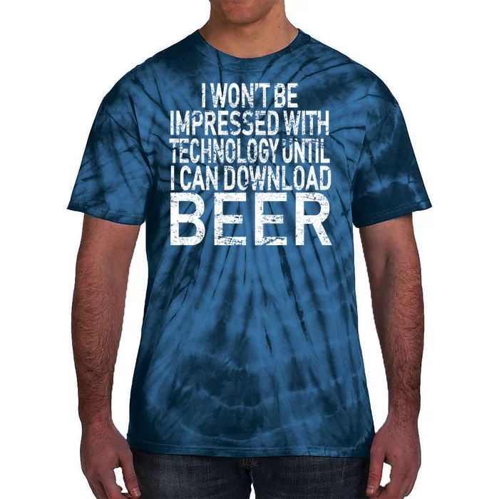 Funny Beer Drinker Tie-Dye T-Shirt