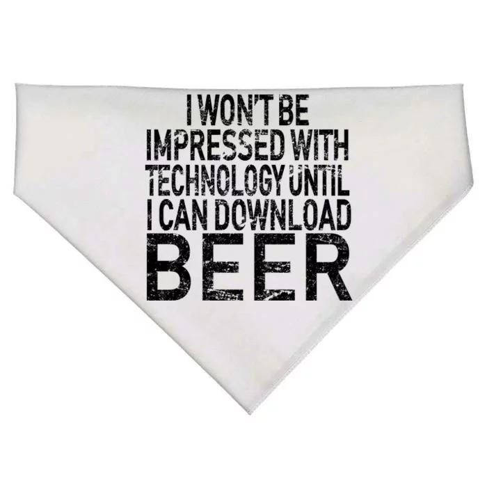 Funny Beer Drinker USA-Made Doggie Bandana