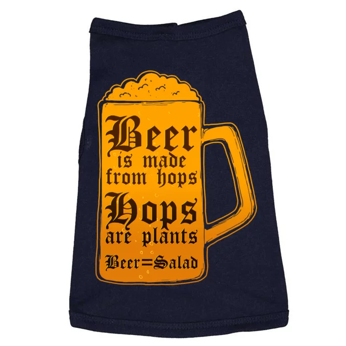 Funny Beer Equals Salad Doggie Tank