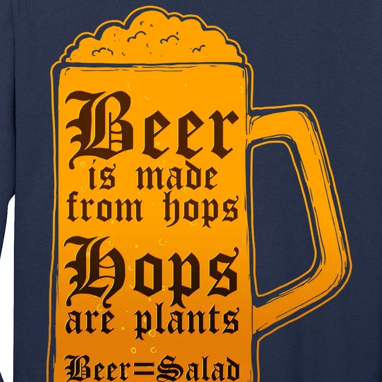 Funny Beer Equals Salad Long Sleeve Shirt