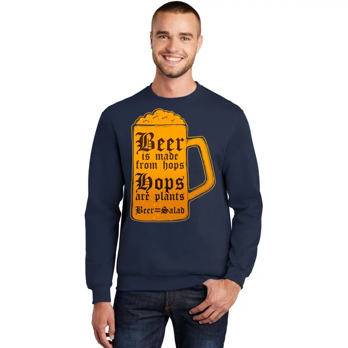 Funny Beer Equals Salad Sweatshirt