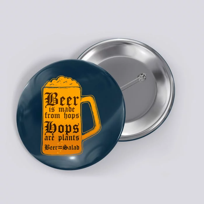 Funny Beer Equals Salad Button