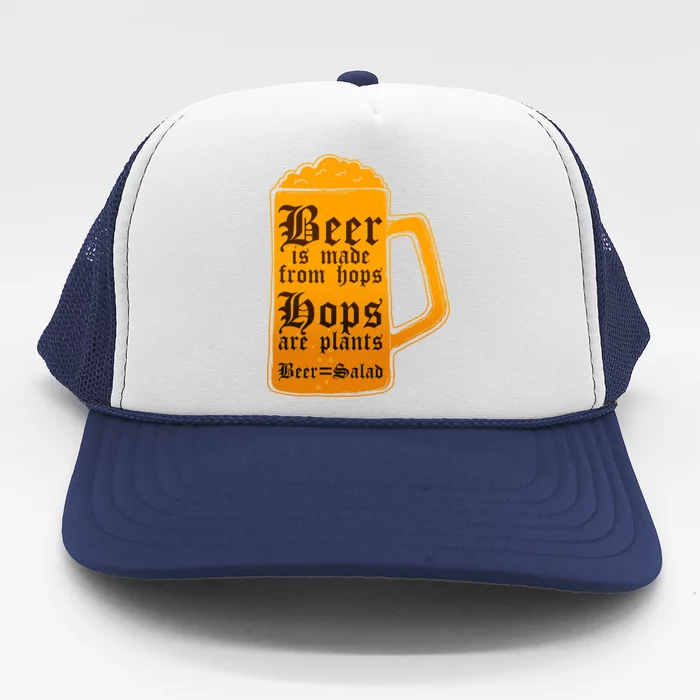 Funny Beer Equals Salad Trucker Hat