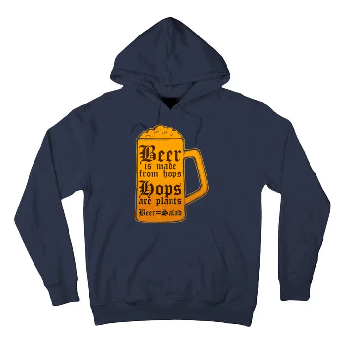 Funny Beer Equals Salad Tall Hoodie