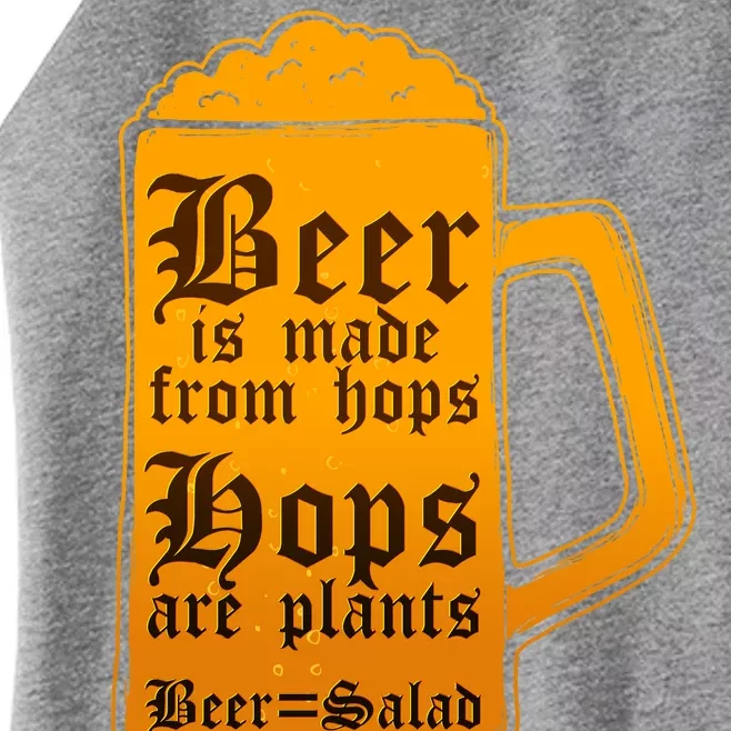 Funny Beer Equals Salad Women’s Perfect Tri Rocker Tank