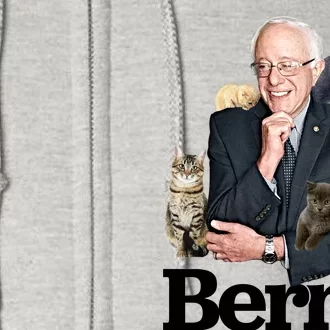 Funny Bernie Sanders Cats Full Zip Hoodie