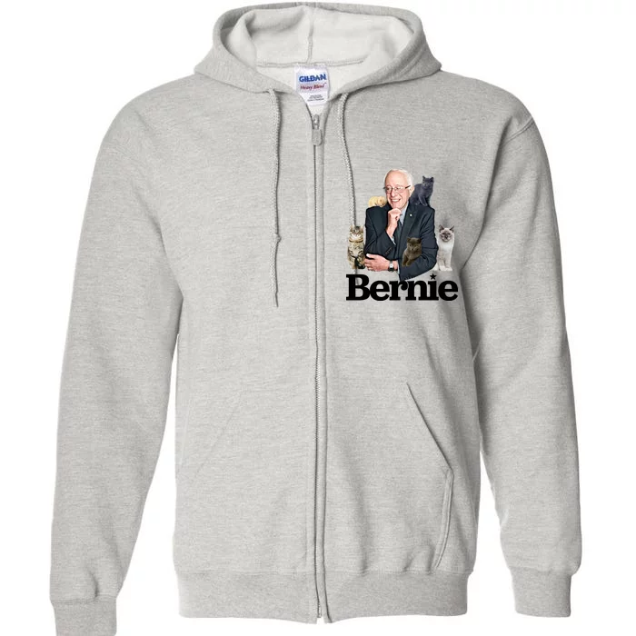 Funny Bernie Sanders Cats Full Zip Hoodie