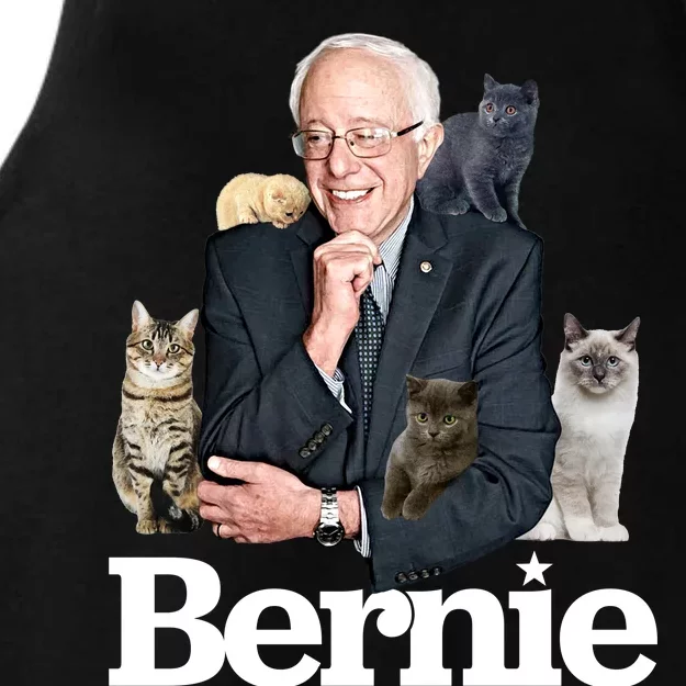 Funny Bernie Sanders Cats Ladies Tri-Blend Wicking Tank