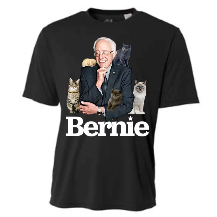 Funny Bernie Sanders Cats Cooling Performance Crew T-Shirt