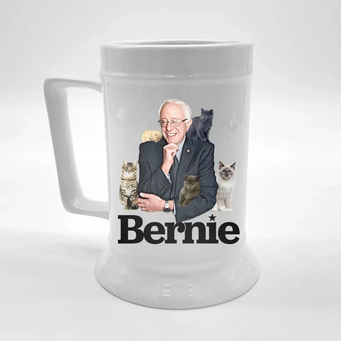 Funny Bernie Sanders Cats Front & Back Beer Stein