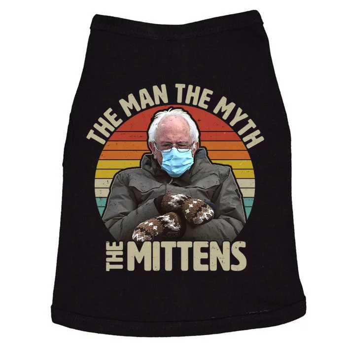 Funny Bernie Sanders Meme The Man The Myth The Mittens Doggie Tank