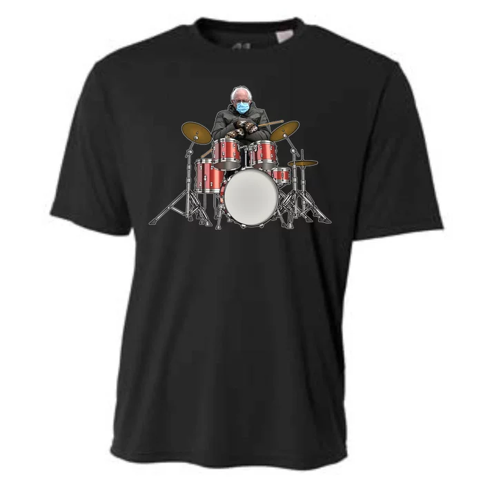 Funny Bernie Sanders Mittens Meme Drummer Cooling Performance Crew T-Shirt