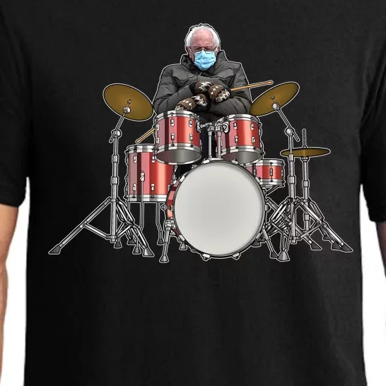 Funny Bernie Sanders Mittens Meme Drummer Pajama Set