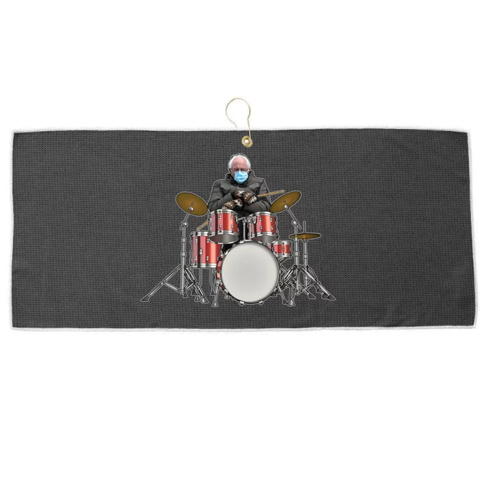 Funny Bernie Sanders Mittens Meme Drummer Large Microfiber Waffle Golf Towel