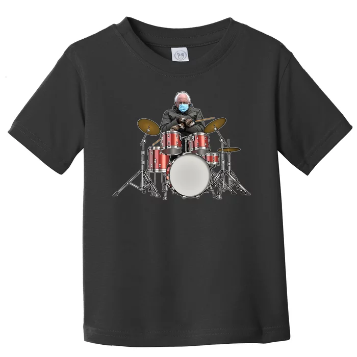 Funny Bernie Sanders Mittens Meme Drummer Toddler T-Shirt