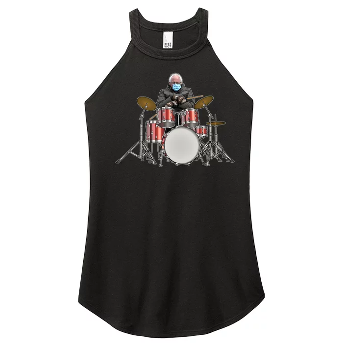 Funny Bernie Sanders Mittens Meme Drummer Women’s Perfect Tri Rocker Tank