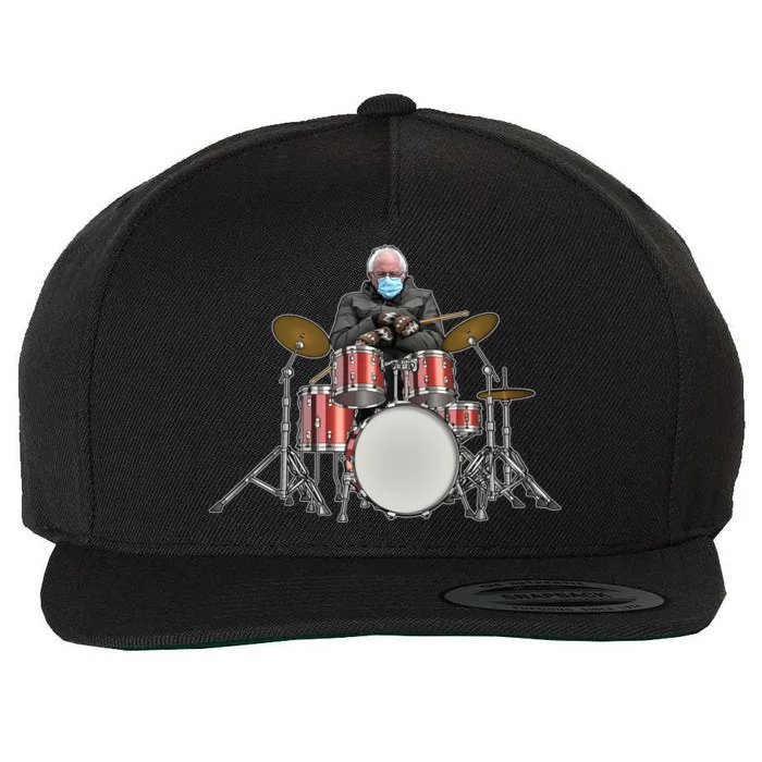 Funny Bernie Sanders Mittens Meme Drummer Wool Snapback Cap