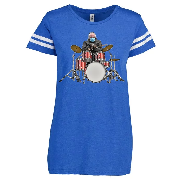 Funny Bernie Sanders Mittens Meme Drummer Enza Ladies Jersey Football T-Shirt