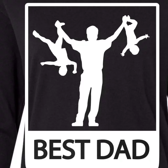 Funny Best Dad Womens Cotton Relaxed Long Sleeve T-Shirt