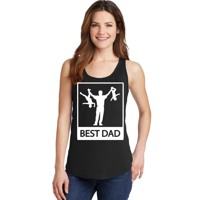 Funny Best Dad Ladies Essential Tank