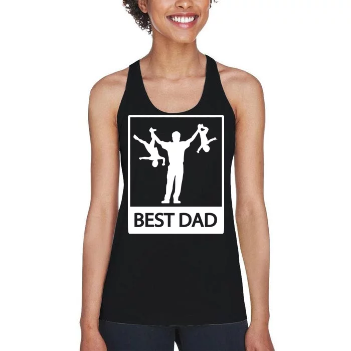 Funny Best Dad Women's Racerback Tank