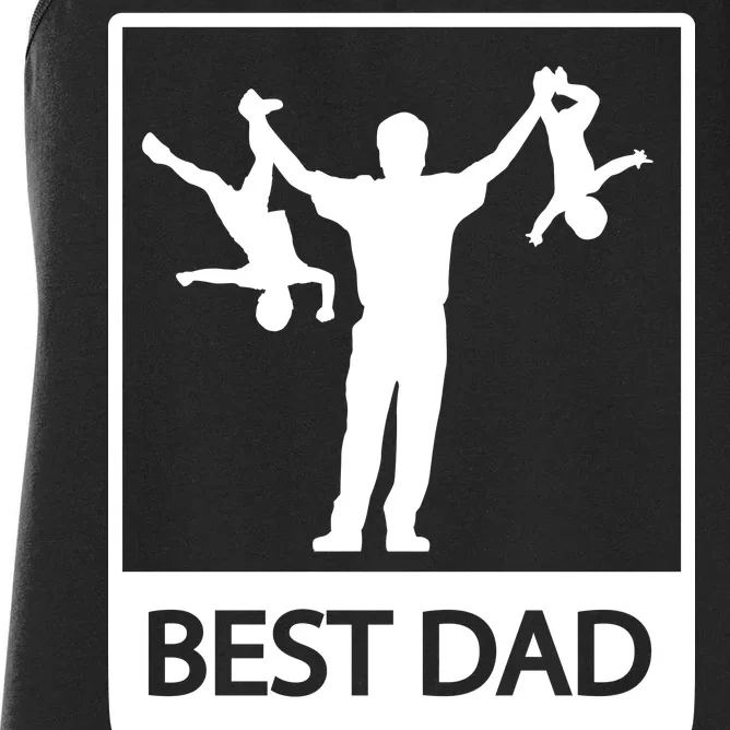 Funny Best Dad Women's Racerback Tank