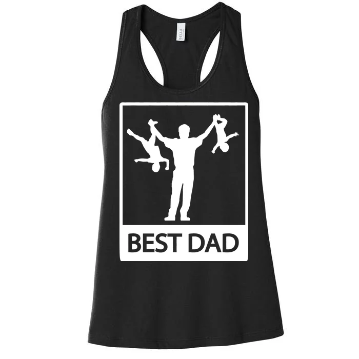 Funny Best Dad Women's Racerback Tank