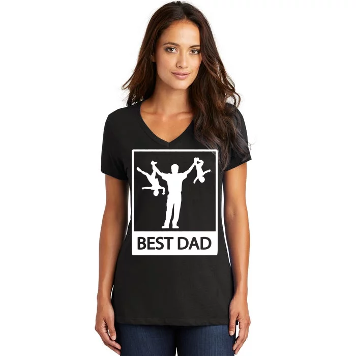 Funny Best Dad Women's V-Neck T-Shirt