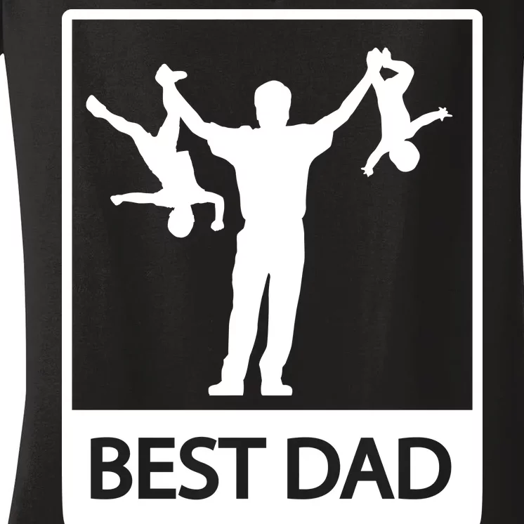 Funny Best Dad Women's V-Neck T-Shirt