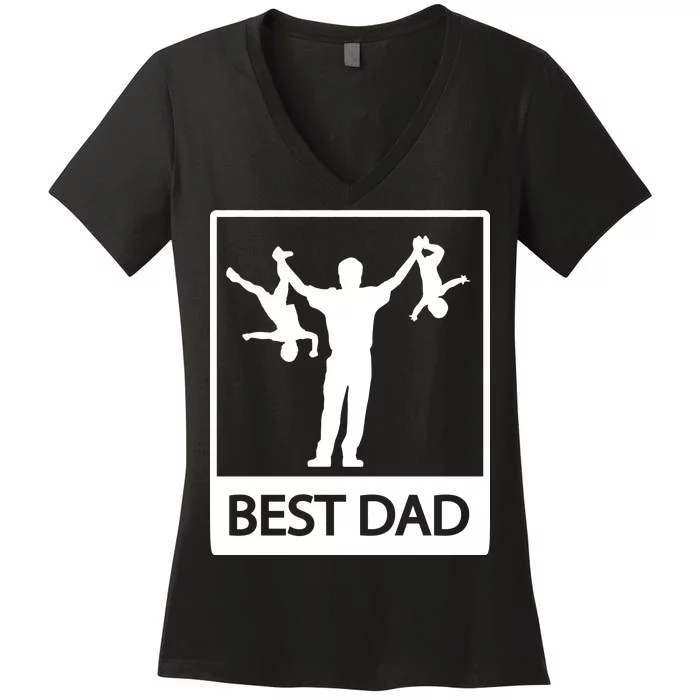 Funny Best Dad Women's V-Neck T-Shirt