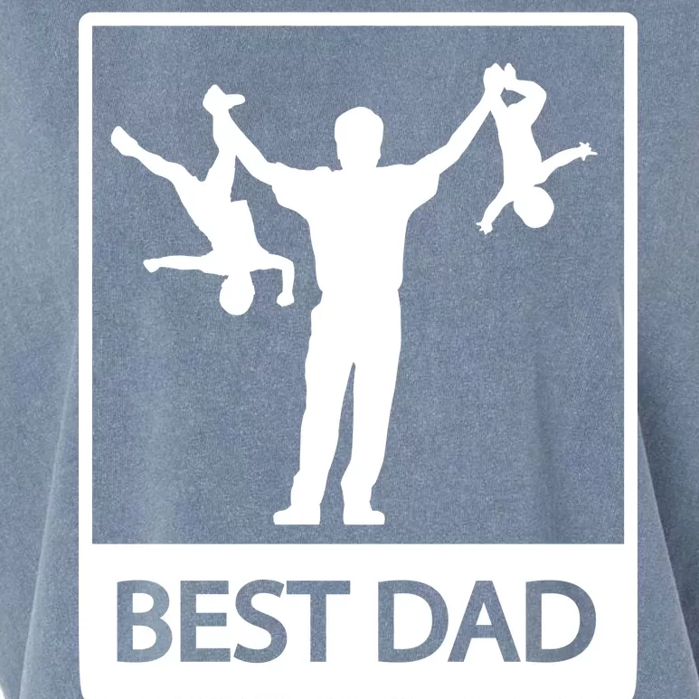 Funny Best Dad Garment-Dyed Women's Muscle Tee