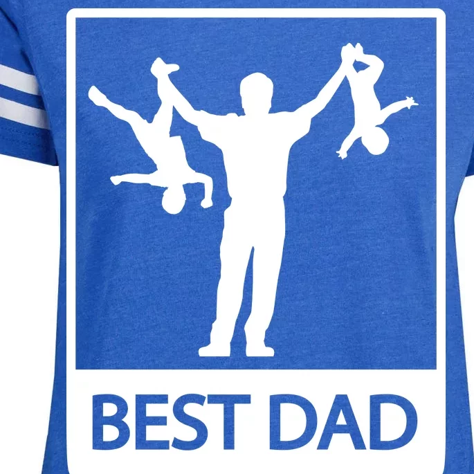 Funny Best Dad Enza Ladies Jersey Football T-Shirt