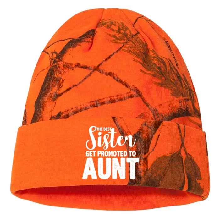 Funny Best Sister Get Promoted To Aunt Kati - 12in Camo Beanie