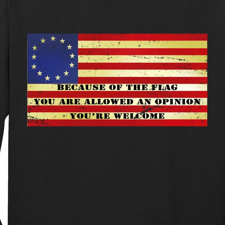 Funny Betsy Ross Original 13 Colony Flag Long Sleeve Shirt