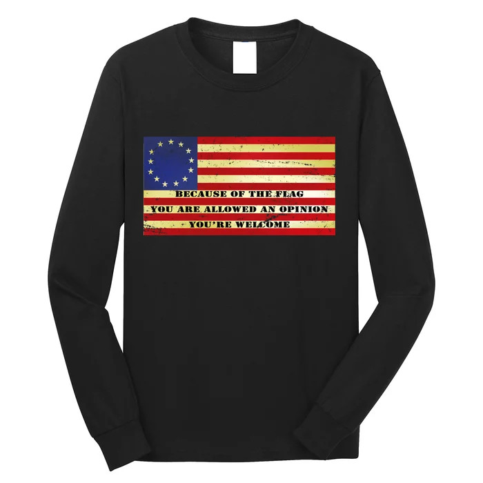 Funny Betsy Ross Original 13 Colony Flag Long Sleeve Shirt