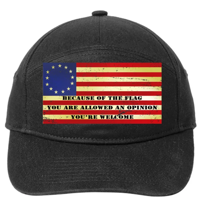 Funny Betsy Ross Original 13 Colony Flag 7-Panel Snapback Hat