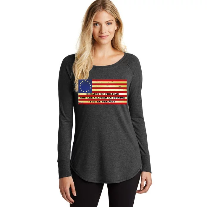 Funny Betsy Ross Original 13 Colony Flag Women's Perfect Tri Tunic Long Sleeve Shirt